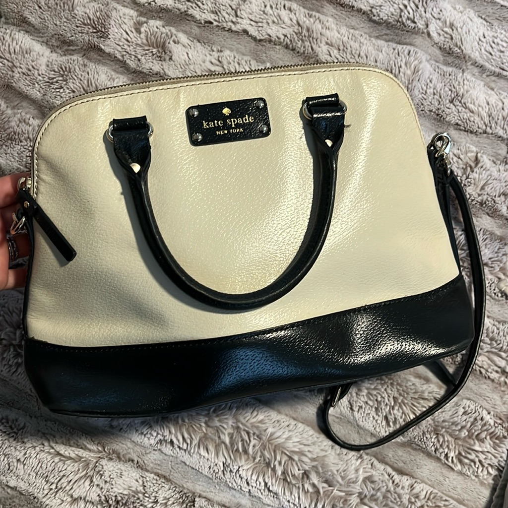 Kate Spade Bowling Bag White And Black